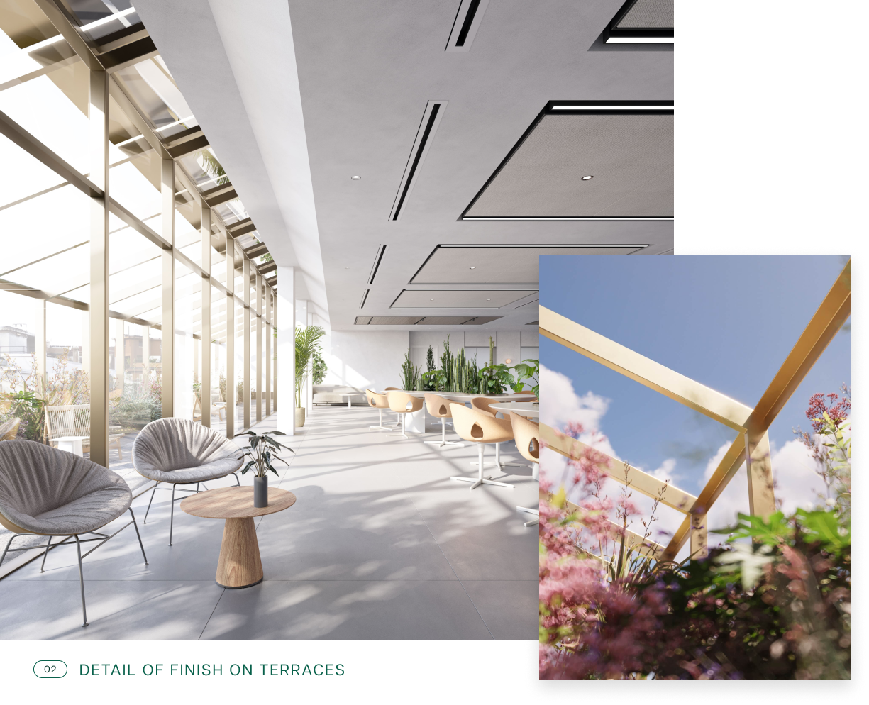 dettaglio finitura terrazze